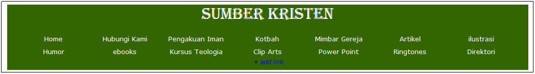 Text Box: Sumber Kristen
              + add link
 
