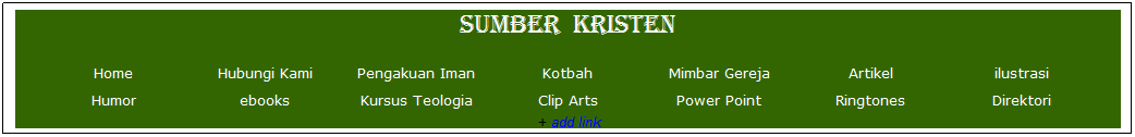 Text Box: Sumber  Kristen
              + add link
 
